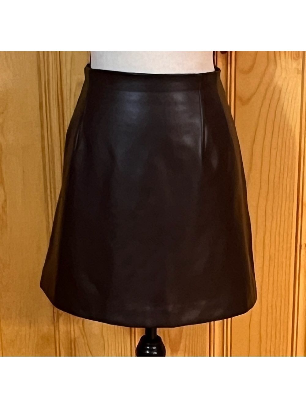 M.M. Lafleur “The Whitney” Vegan Leather Mini Skirt Sz-14 — image 3 of 6